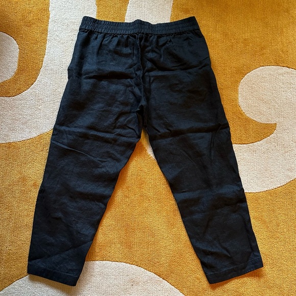 Eileen Fisher black organic linen lantern pant - Picture 4 of 6